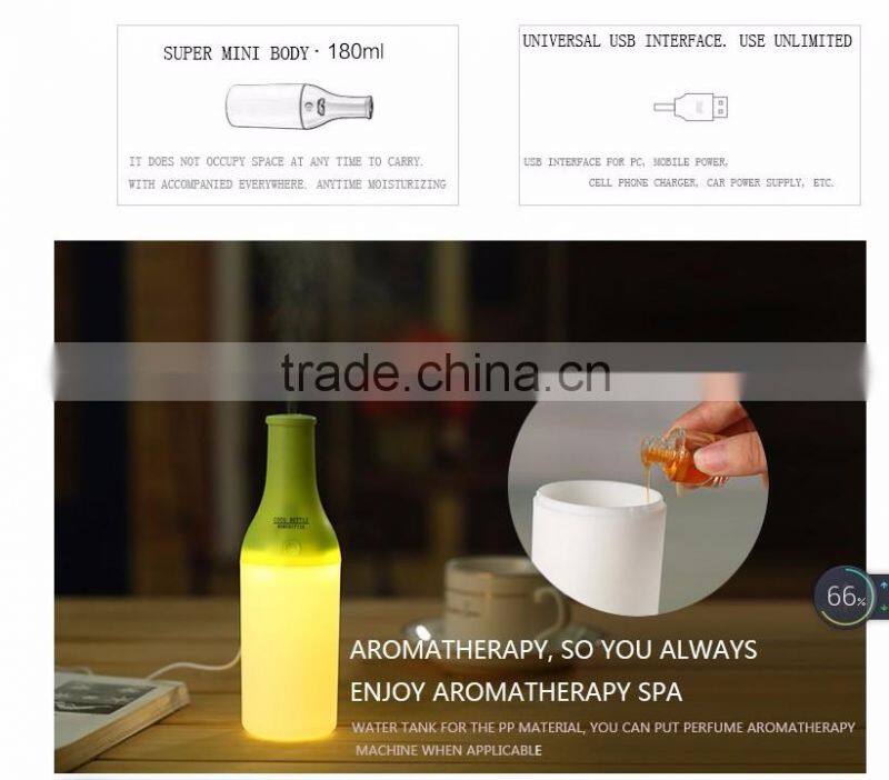 bottle usb humidifier/air cleaner/ air purifier for home office