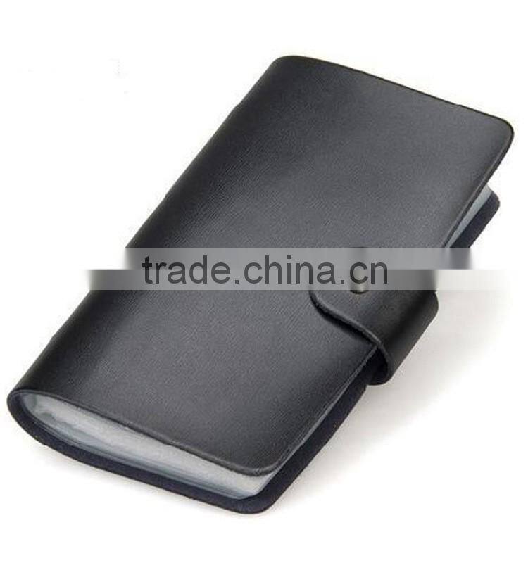 Business fashion waterproof stud closure card leather book OEM order welcome
