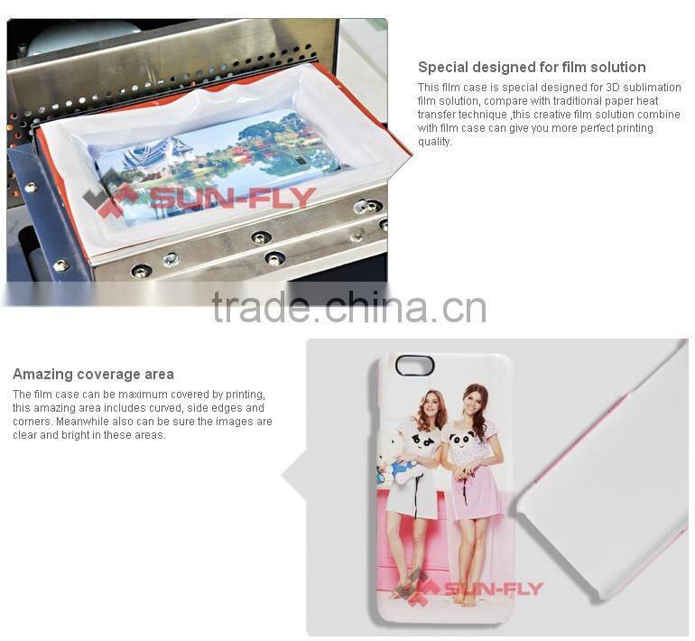 3d Sublimation case, 3D film case for iPhone 6 plus, 3D blank cover for iPhone