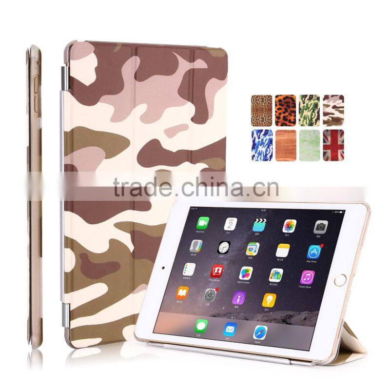 New Arrival Leather For Ipad 6 Magnetic Printed Case