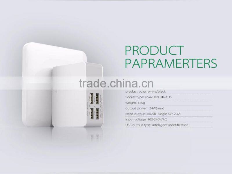 ABS Adapter Smart IC 4 port usb charger usb multi charger power battery charger