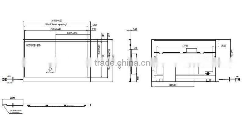 lcd panel 7" RGB 800x480 with control board lcd touch 7 inch lcd