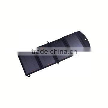 Foldable solar charger 14w outdoor portable solar panel charger usb battery charging for phone Power Bank computer