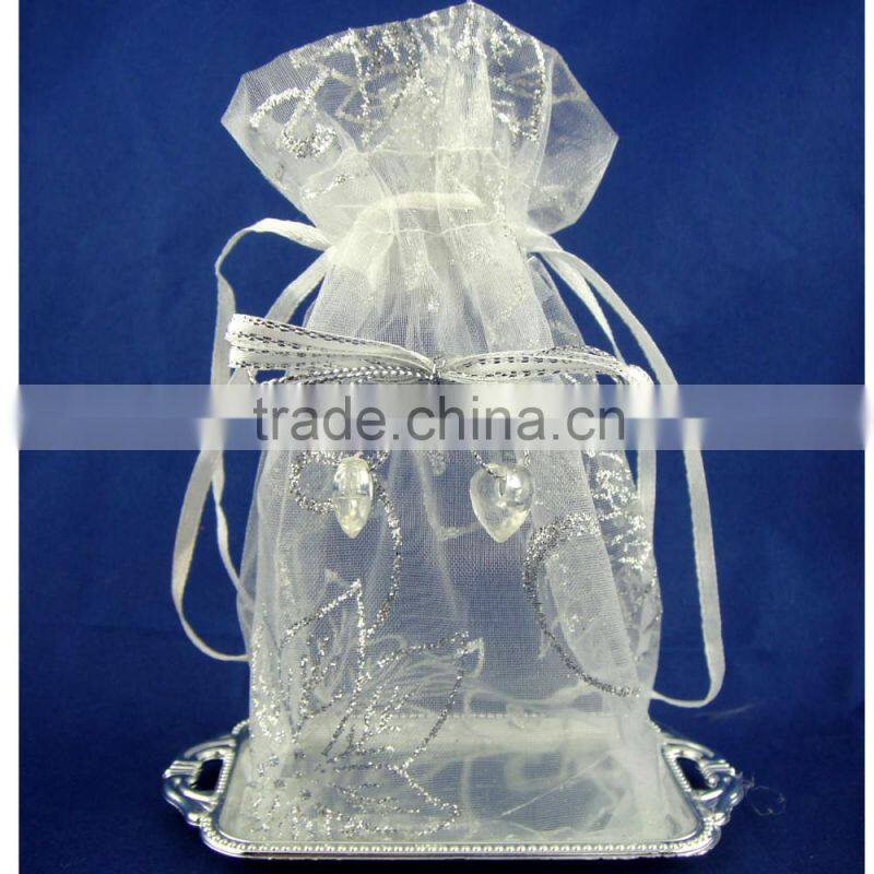 fectory directly square bottom organza bag for cutomer shopping