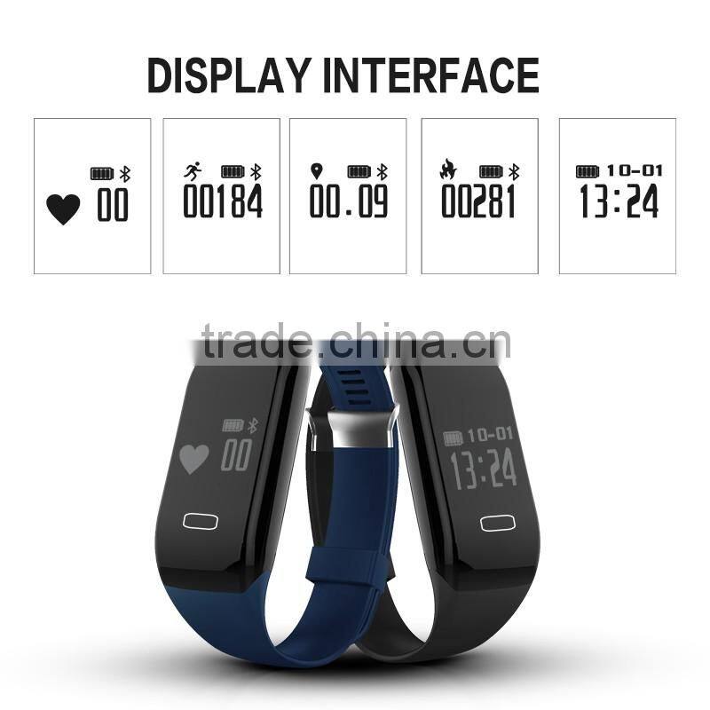 Smart Bracelet IPX67 Waterproof 0.49 Inch LED Touch Screen Bluetooth 4.heart rate monitor