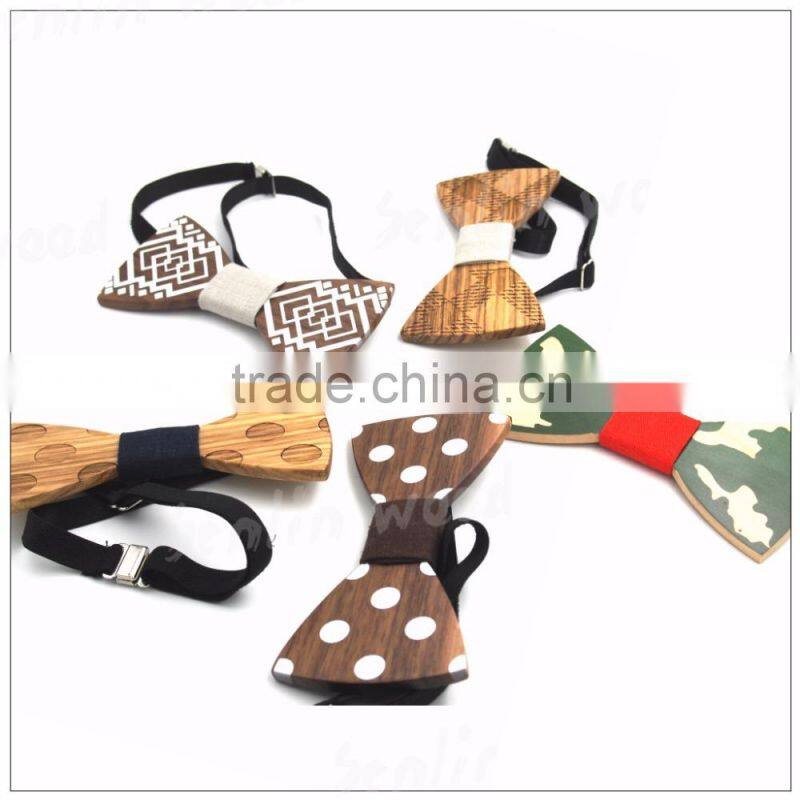 2015 New Fashion Personality Dot Bow Tie Wooden Butterfly Neck Tie For Men Jewelry Accessories