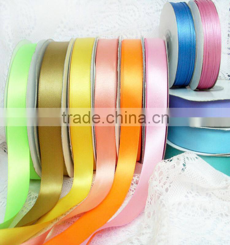 2016 Wholesale woven polyester satin ribbon, christmas satin ribbon for printed label