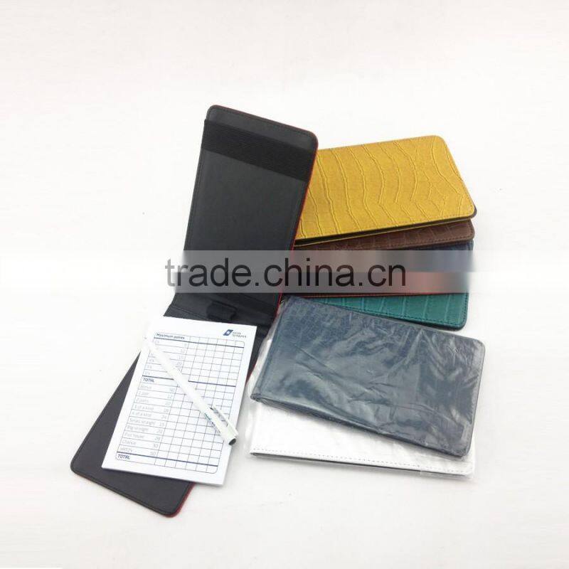 Wholesale Fine Workmanship PU Leather Golf Score Card Holder