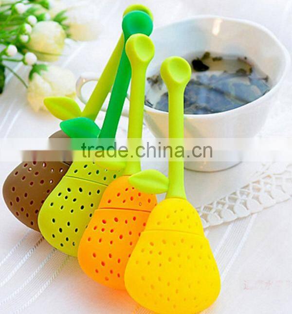 silicone tea infuser silicone tea bag pear shape tea infuser bottle