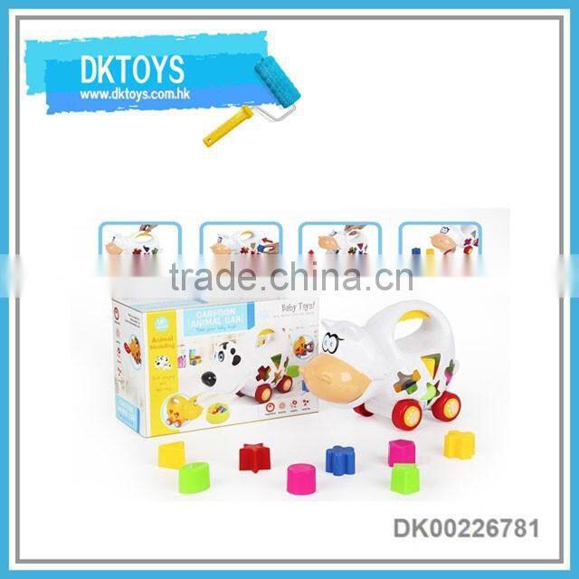 Educational animal building block car