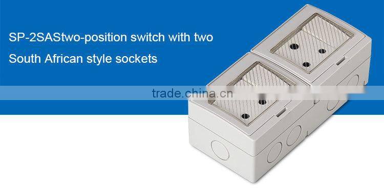 Waterproof Socket With Transparent Cover Waterproof Slide Switch(SP-2SAS)