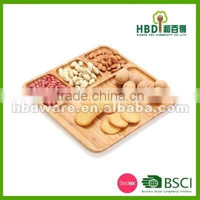 Round food serving tray