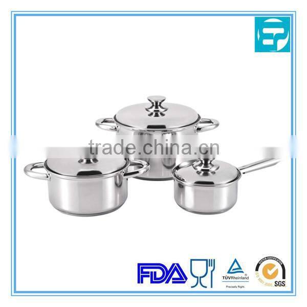 6pcs stainless steel cooking pot set