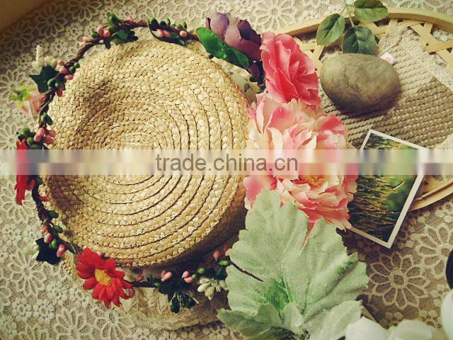 Big Artificial Peony Flower Head Wreath Wedding Flower Garland