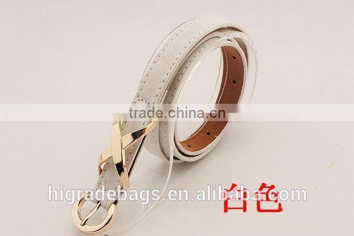 thin fashion leather belt wholesale