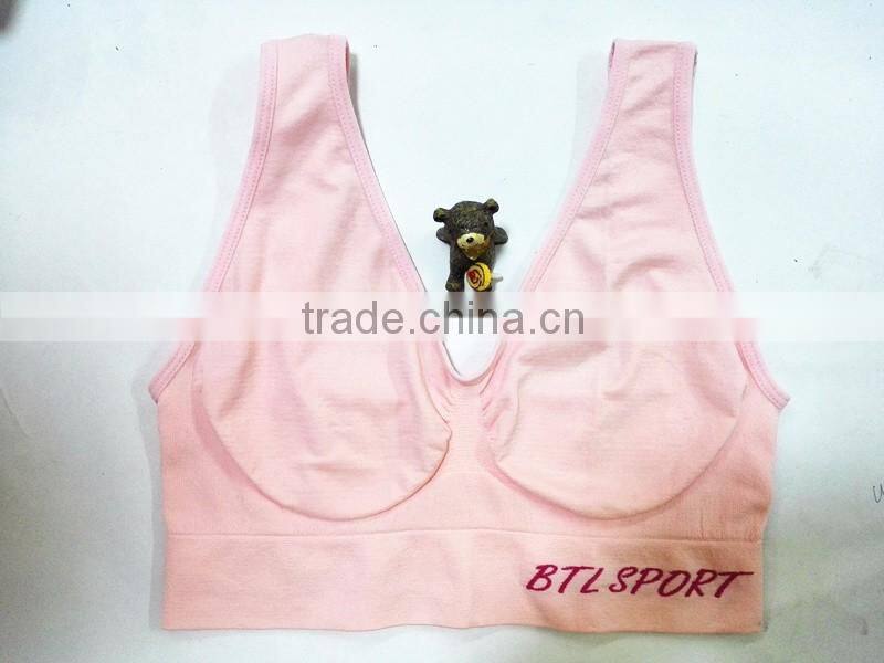 Shantou wireless woman hot sex girls hot sexy girl sport underwear yoga wear girl sport seamless bra