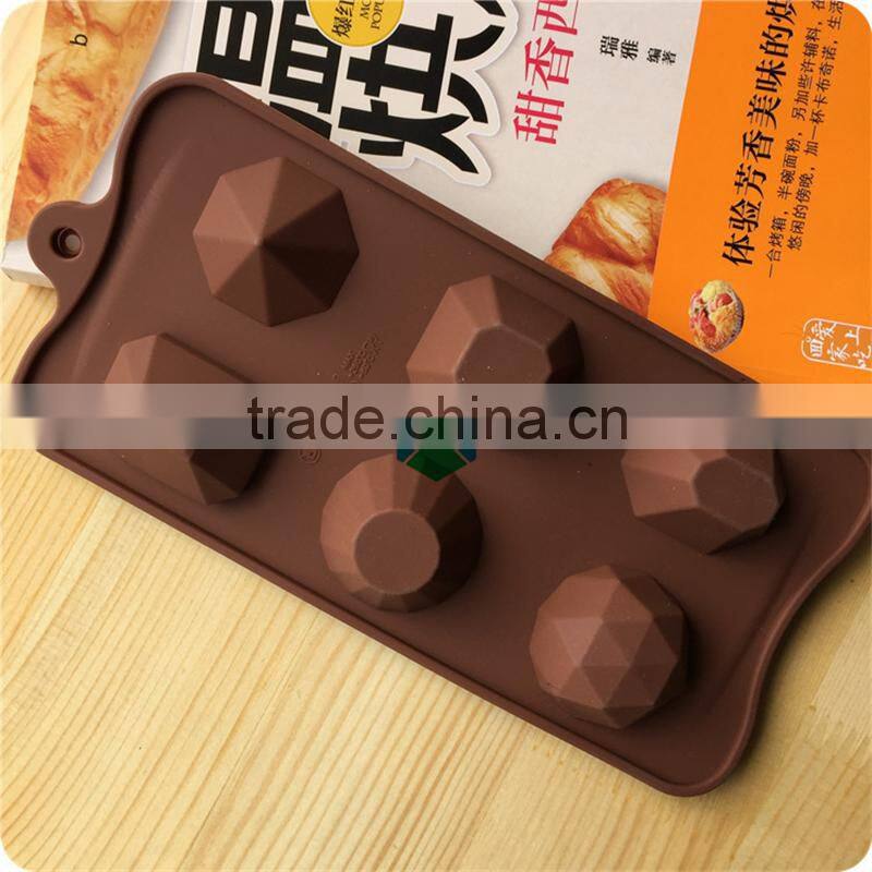 CTBED-224 Cholocate Mold 6 Even Jewel Safe Silicone Cake Mould Not Dyeing Not Fade Silicone Break Apart Chocolate Bar Mold