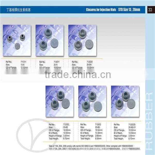 Injectable Vial Butyl Rubber Stopper