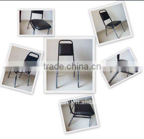 Metal frame and PU cover hotel room chair