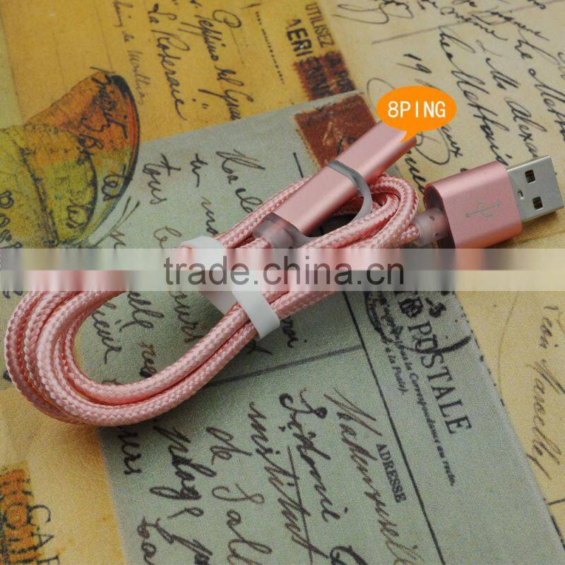 2016 PNGXE latest fast charging usb charger cable for Iphone6 and for Samsung S6 2 in 1 usb cable