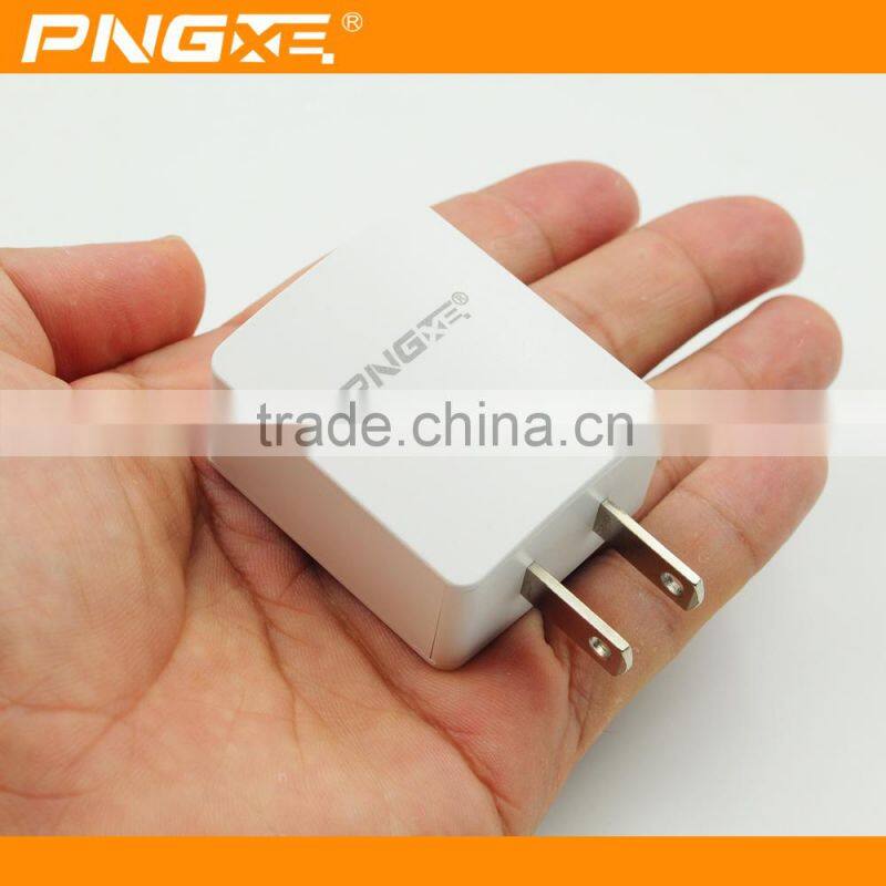 PNGXE Wholesale consumer electronics best quality cellphone US plug dual ports usb wall/travel charger