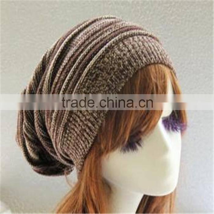 Colorful Slouch Solid Color Crochet Beanies Knitted Hat for Lovely Girls