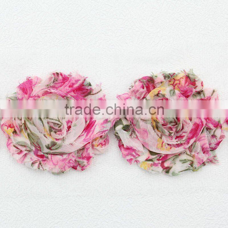 Shabby chic girl Halloween barefoot sandals chiffon shabby flower