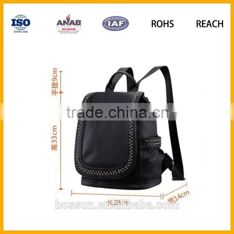 2016 new design classic pu leather backpack