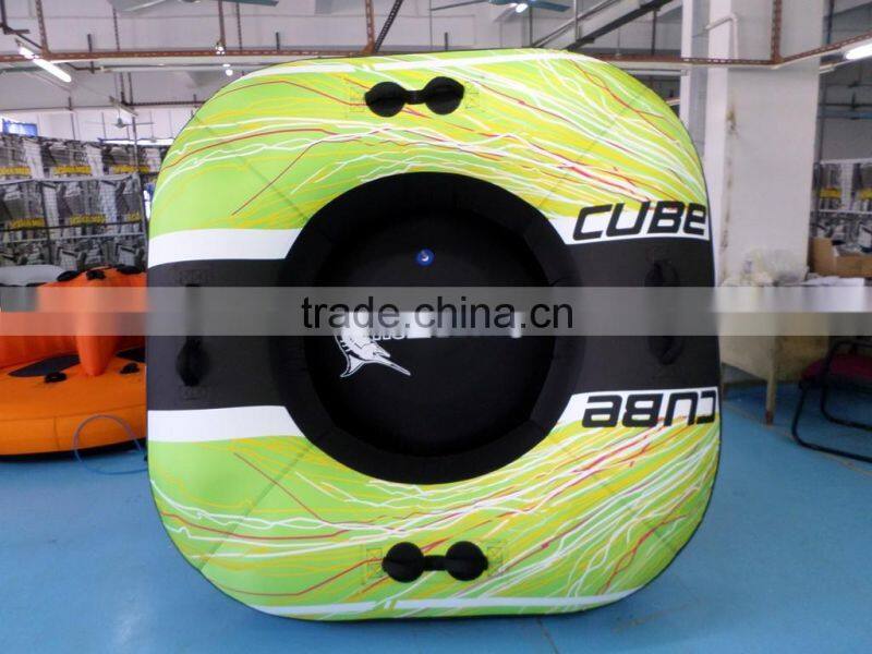 towable & inflatable PVC surfing WATER SKI TUBE CUBE