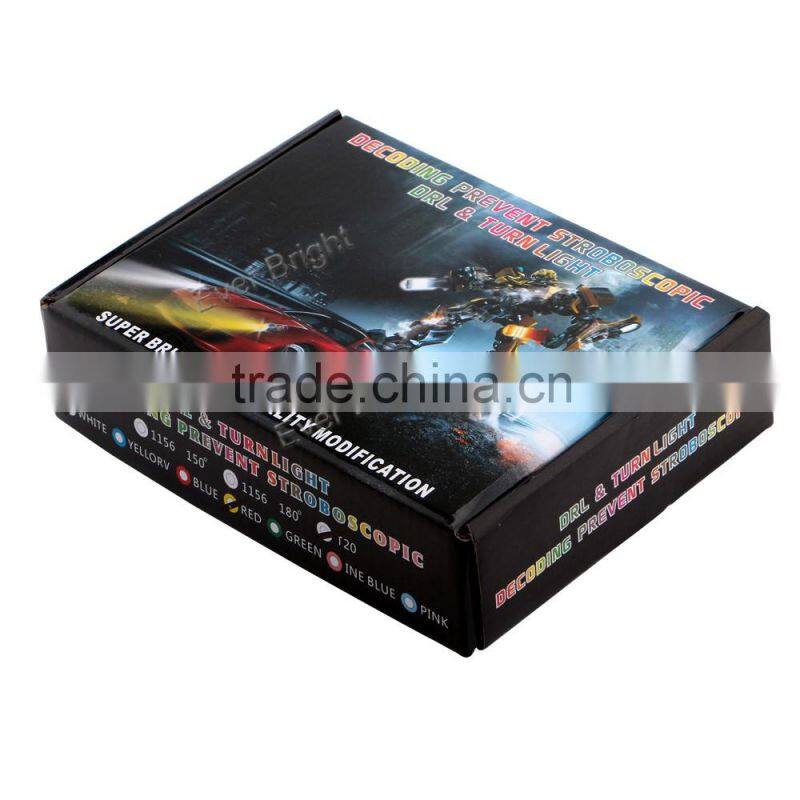 T20 4014 60smd LED Dual Color White/Amber Switchback Turn Signal Light Canbus Error Free Decoder Load Resistor W21W