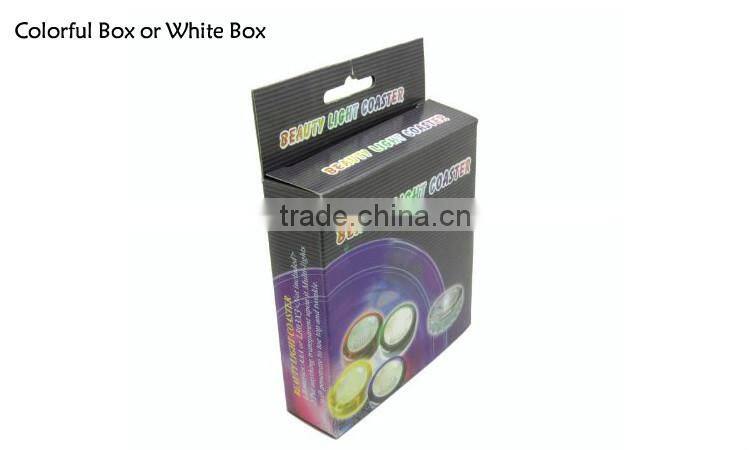 Wedding Favor Customized Led Flashing Tea Cup Coaster