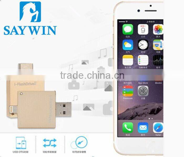 Gold metal material 8gb 16gb 32gb 64gb OTG 2.0 USB Flash drive Memory phone U Disk