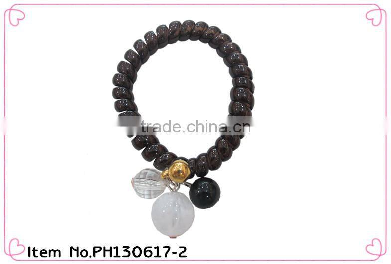 elastic hair ties with balls for women