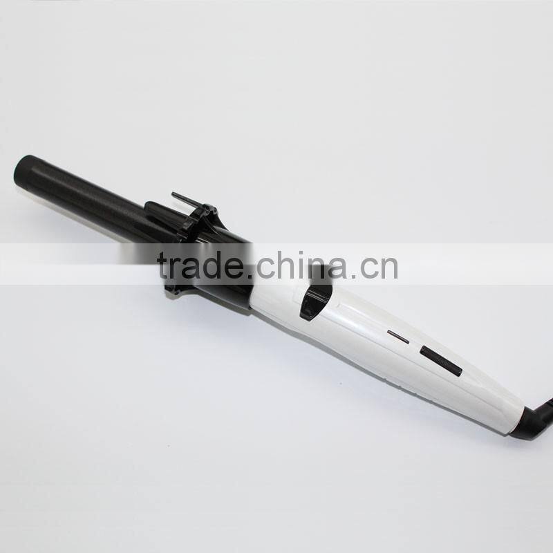 2016 New items beauty ceramic professional hair curling wand comb brush made in china