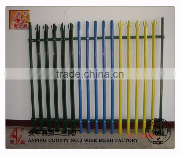 steel palisade fence mansion pvc coated colourful garden steel fence
