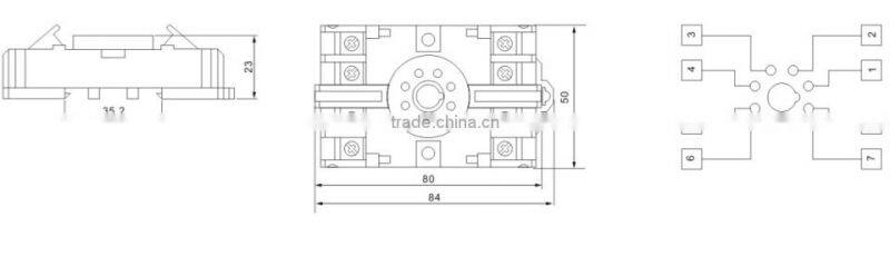 HEIGHT Hot Sale 8PFA Relay Socket / 8pin Relay Socket/General relay socket with High Quality Factory Price