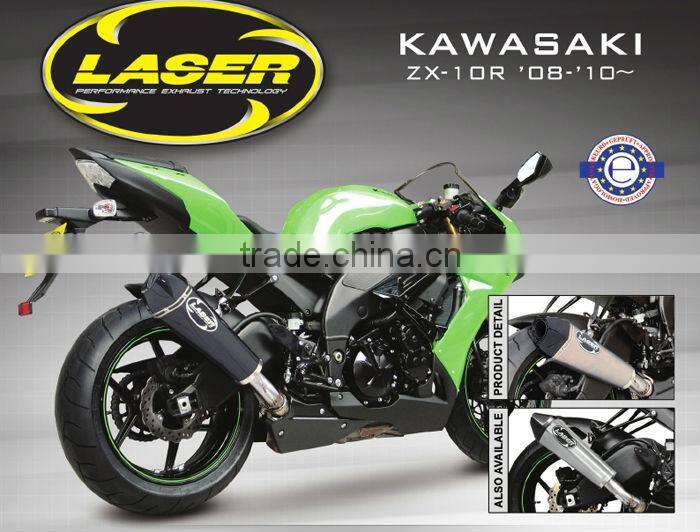 For KAWASAKI ZX-10R 2008-2010 Motorcycle Exhaust Pipe LASER Delta slip-on muffler