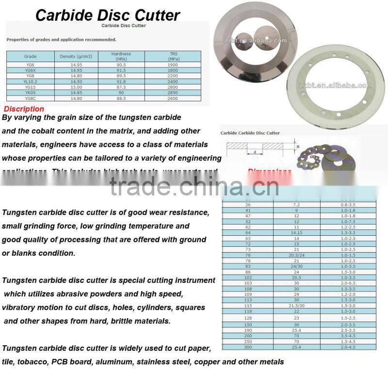 Cermet fiber disc cutter,Ceramic carbide cutters,Ceramet carbide wood cutter