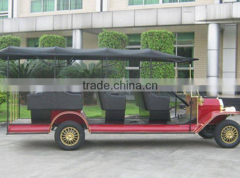 Luxury battery operated passenger electric vintage tourist bus retro car
