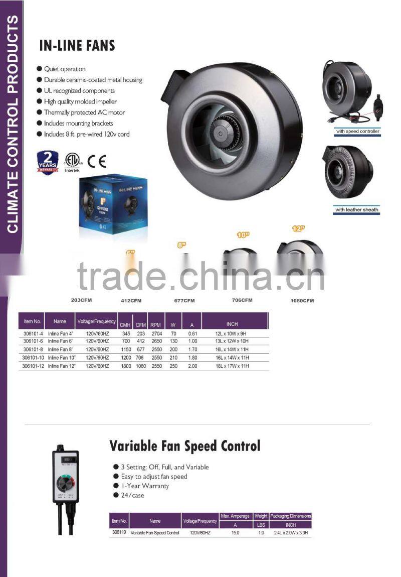 Switchable Flange & Base Hydroponics Odor Control 4inch / 5inch / 6inch / 8inch / 10inch / 12inch Activated Carbon Air Filter