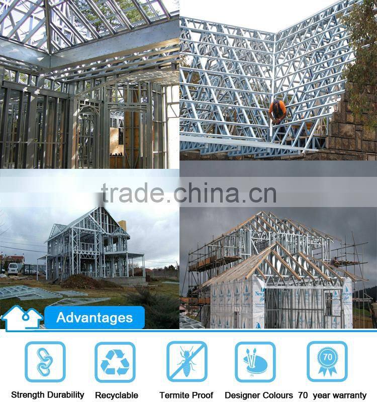 Low Cost Light Gauge Steel Framing Prefabricated Residential Building Houses Made in China