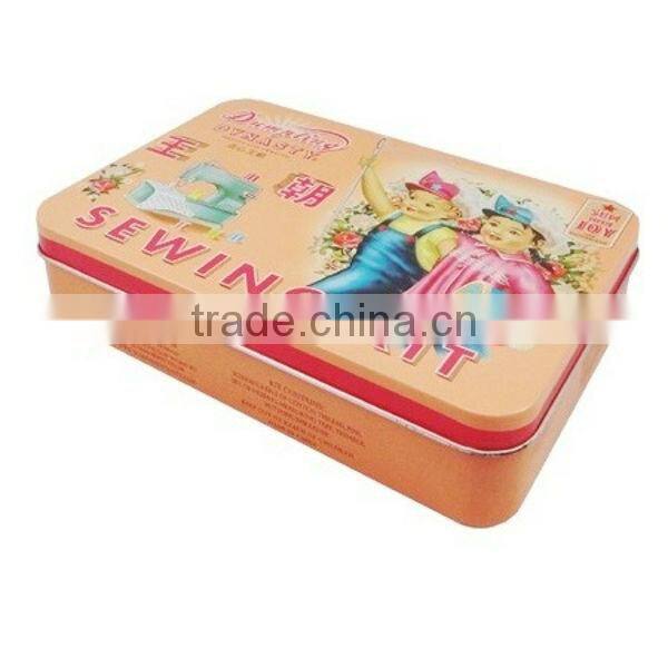 2013 wholesale rectangular gift pack tin box
