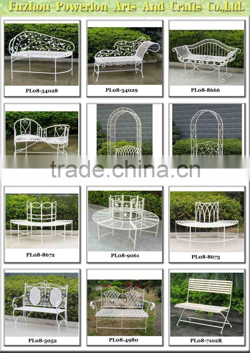 Outdoor Furniture Garden Lounging Metal Bench Relaxing Bench
