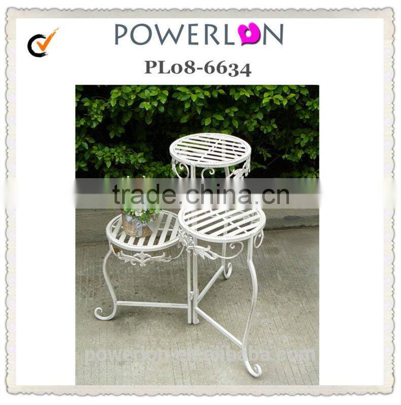 Vintage Handmade Wrought Iron Outdoor Flower Pots