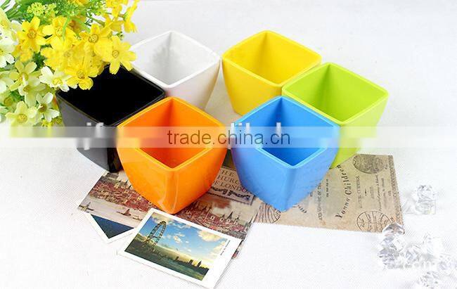 Home design colored small plastic rectangular planters