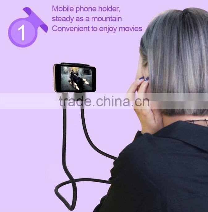 2017 New Creative Neck Wearable Phone Holder For Personal Leisure/Driving Use , Universal Adjustable Mobile Phone Stand Holder
