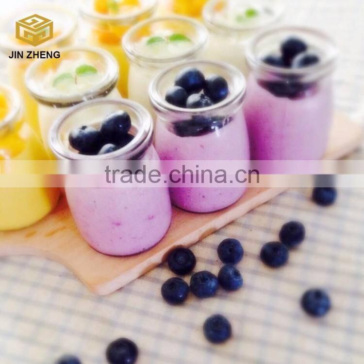 Factory wholesale Food grade empty 180ml glass pudding yogurt bottle