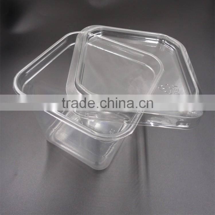 plastic clear or semi-transparent blister food tray container