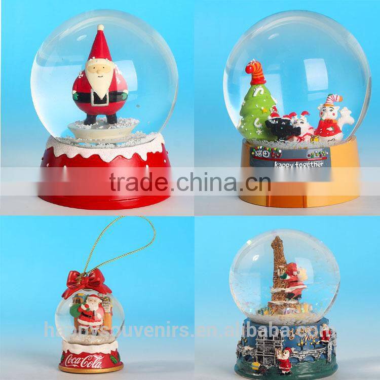 chinese factory custom made handmade resin glass ball of souvenirs ,movies snow globe