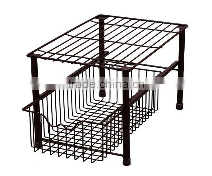 Stackable Under Sink Cabinet Sliding Drawer Organizer